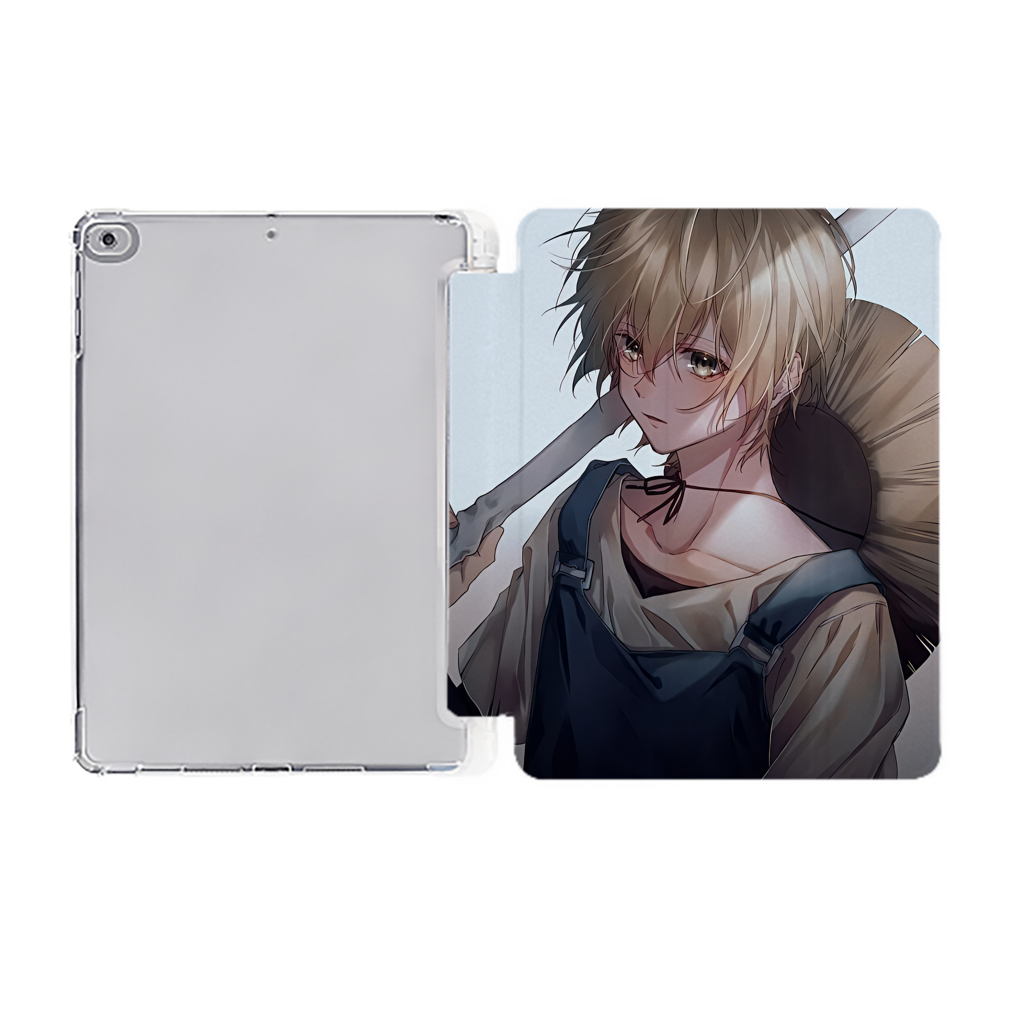 （画像用） 文豪ストレイドッグス Bungo Stray Dogs IPad ケース ペン収納付き 三つ折りスタンド PUレザー×シリコン 対応機種9.5/10.5/10.9インチ